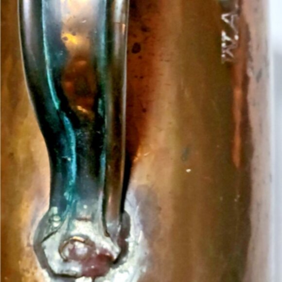 Antique Vintage Handcrafted Copper Pitcher W.A.L Stamp 4.5”x3” & 2.5"x1.75" - Picture 11 of 13